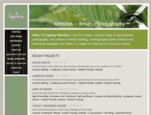 Tablet Screenshot of caprinadesigns.com